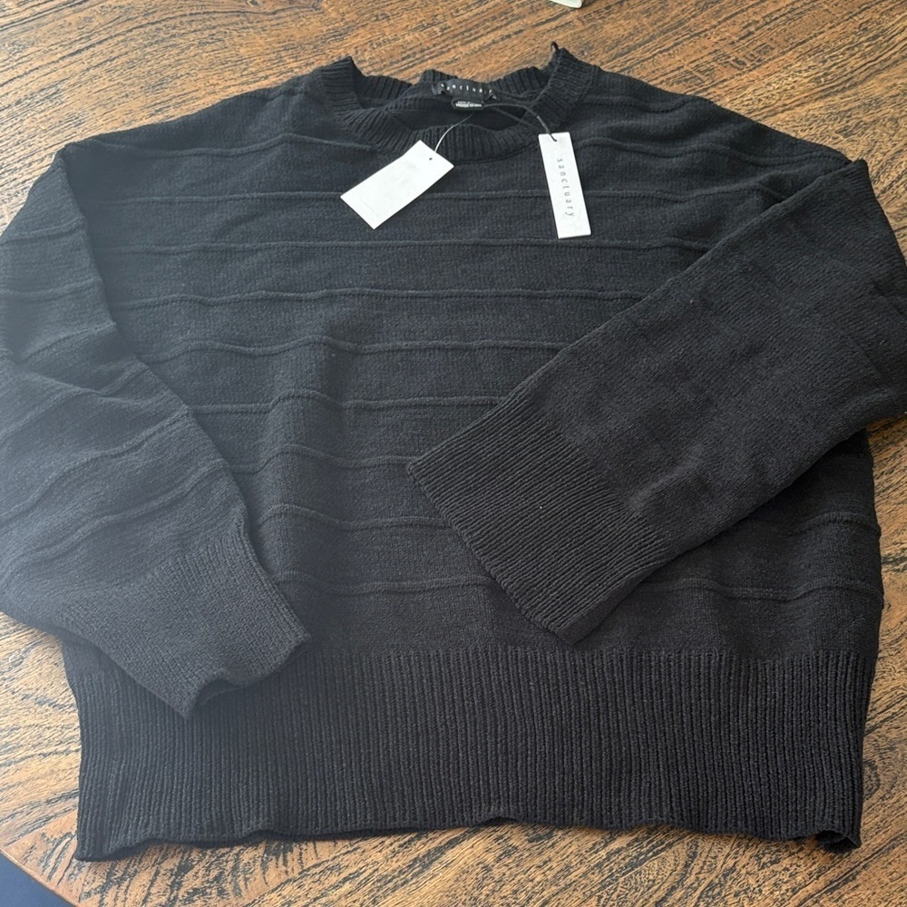 Sanctuary Black Crewneck Sweater